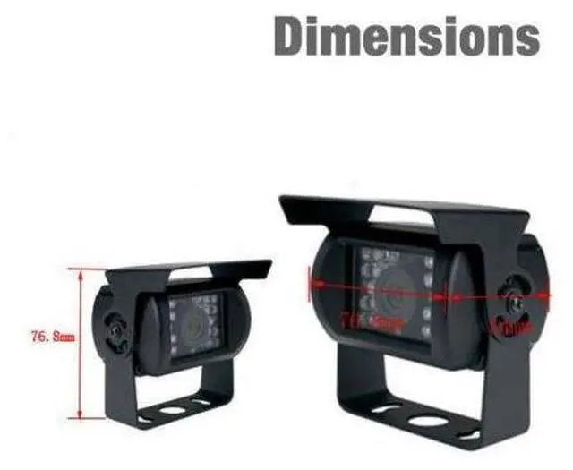 Alt view image 3 of 7 - EKYLIN Truck Front View Forward Camera 30FT Video Cable for Lorry Pickup Bus Vehicle Van Camper Car - CCD HD Non-Mirror Image w/o Parking Assistance Lines - Waterproof, Night Vision DC 12V-24V