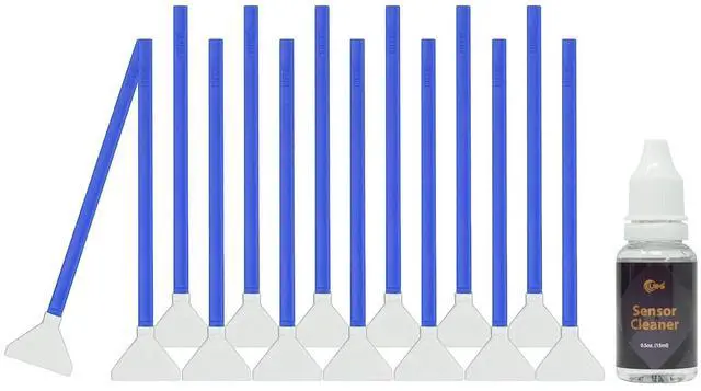 Main image of UES FFR24 Full Frame Camera Sensor Cleaning Kit: 14 x 24mm Sensor Cleaning Swabs and 15ml Sensor Cleaner Liquid Solution for Sony Nikon Canon Full-Frame DSLR & Mirrorless CMOS CCD