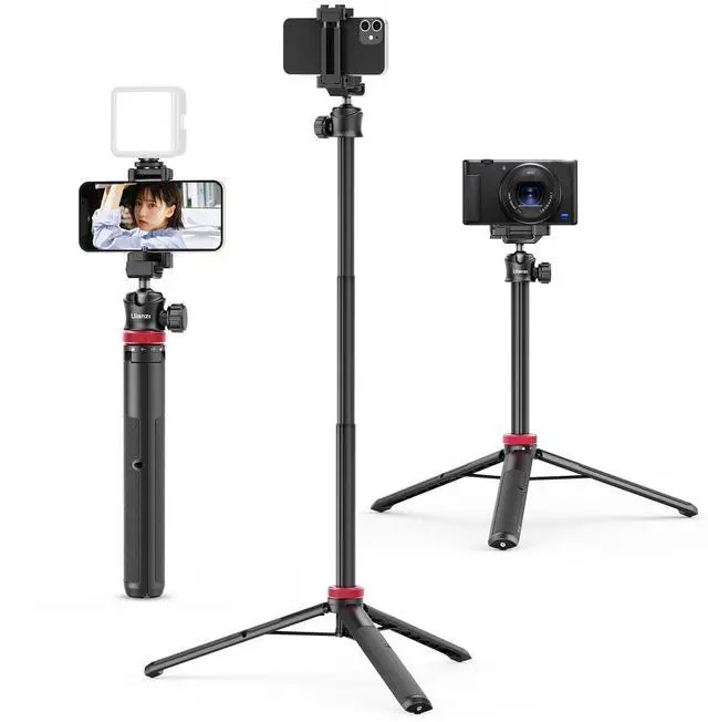 Main image of ULANZI MT-44 Extendable Phone Tripod, 59" Selfie Stick Vlog Stand with 2 in 1 Phone Clip, 360° Ball Head Camera Tripod for iPhone Sony DJI Osmo Nano Action Camera, Lightweight for Travel