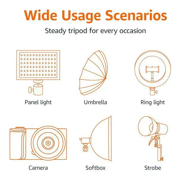 Alt view image 5 of 6 - Amazon Basics Portable Aluminum Photography Light Stand Tripod with Case, 2.8-6.7 feet, Black