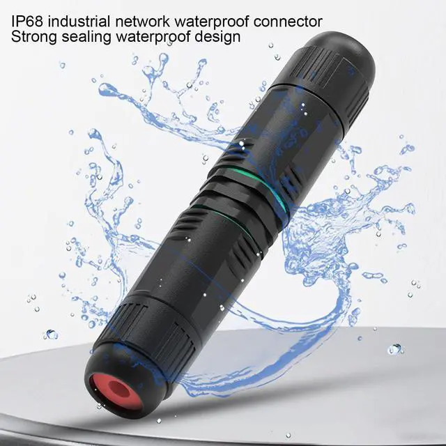 Alt view image 2 of 7 - Network Cable Extension Adapter for Industrial Outdoor IP68 Network Docking Connector, RJ45 Female to Female with Kit CAT6.