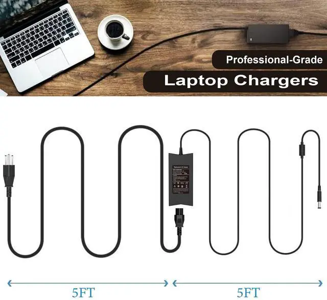 Alt view image 7 of 7 - 130W Laptop Charger for Dell XPS 15, Precision M20 M60 M70 M90 M2400 M4400 M6300 LA130PM121 DA130PE1-00 Inspiron 11 15 7000 7559 N7110 N5110 Vostro 500 1000 1200 1400 AC Adapter Power Cord