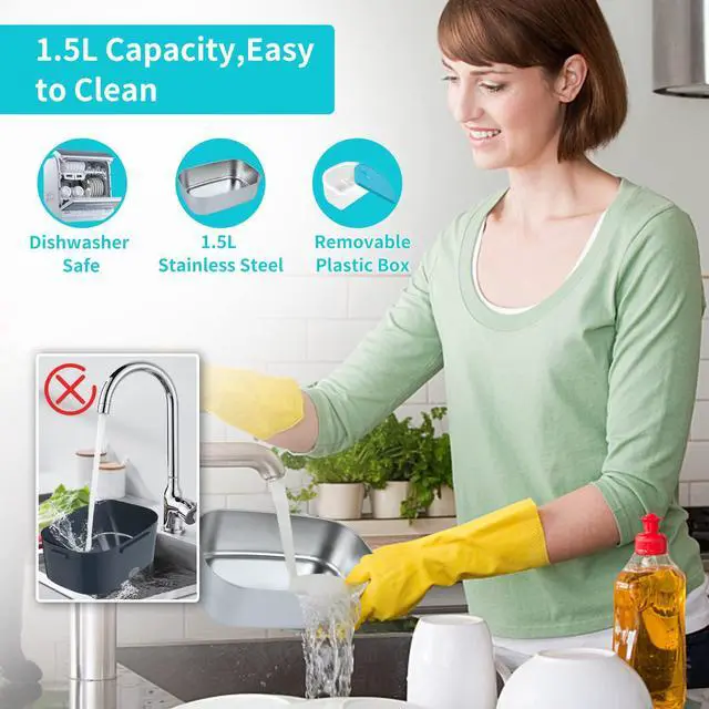 Alt view image 6 of 7 - CHARMDOO Electric Lunch Box, Food Warmer Heater 12V 24V 110V, 80W Faster Heated Lunch Box for Car/Truck/Home Portable Heating Boxes with 1.5L 304 SS Container Fork & Spoon