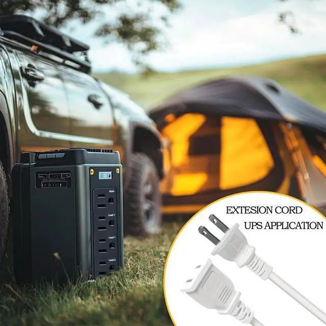 Alt view image 6 of 7 - 6FT 2 Prong White Slender Short Extension Cord, 18AWG NISPT-2 10A 125V Polarized Plug - Indoor Small Single Power Cord Wire for Christmas Lights, Behind TV/Couch, Home Office Use (2 Pack)