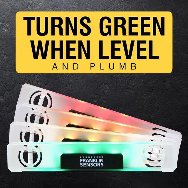 Alt view image 2 of 6 - Franklin Sensors Light Level, Turns Green When Level, Digital/Electronic, 12-inch Magnetic Torpedo Leveler, Vertical and Horizontal Leveling Tool with 2 Bubble Vials, Made in the USA