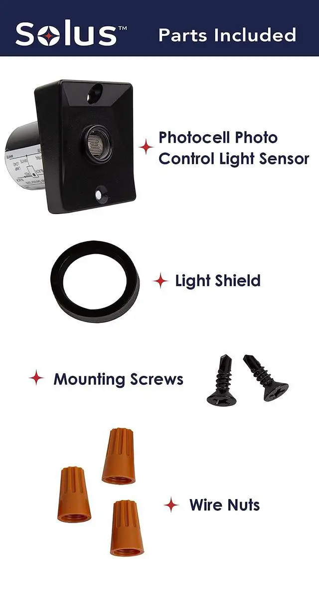 Alt view image 4 of 7 - Solus Dusk-to-Dawn Sensor with Ezee Change Plug Outdoor Photocell Sensor for 3" Lamp Posts Auto On/Off UL Listed 120V 5 Year Warranty, (Black, Pack of 1)