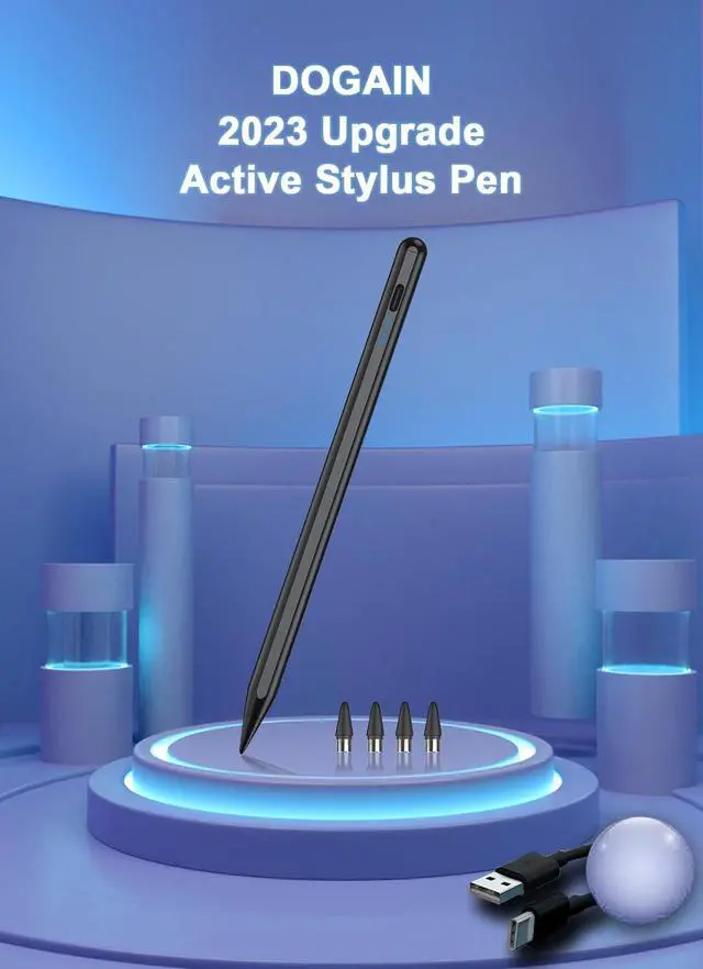 Alt view image 7 of 7 - Stylus Pens for Touch Screens Power-Display Tablet Pen POM Tip Magnetic Digital Touch Pen Compatible with iPhone/iPad/iPad Pro/Lenovo/and Other iOS/Android Smartphone and Tablet Devices (Black)