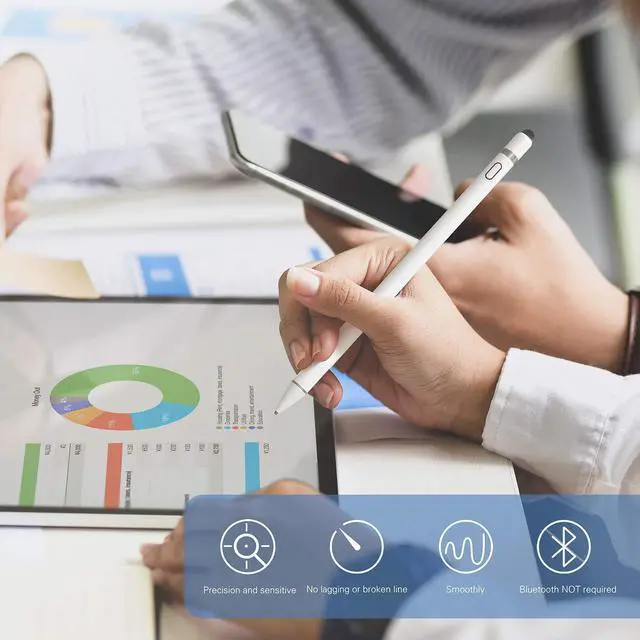 Alt view image 6 of 6 - Active Stylus Pen Compatible for iOS&Android Touch Screens, Pencil with Dual Touch Function,Rechargeable Stylus for iPad/iPad Pro/Air/Mini/iPhone/Cellphone/Samsung/Tablet Drawing&Writing