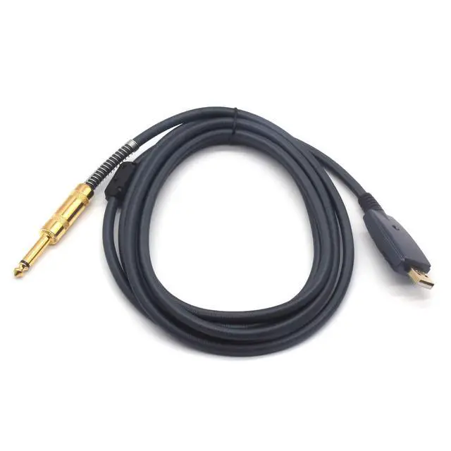 Alt view image 7 of 7 - SiYear USB Guitar Cable -USB Interface Male to 6.35mm 1/4" TS Mono Electric Guitar Converter Cable, Guitar Computer Connector Cord Adapter for Instruments Recording Singing Etc(Blue Grey-3M