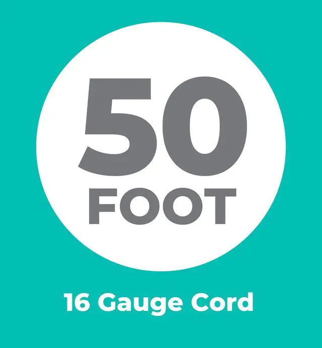 Alt view image 3 of 7 - KMC 50ft 16AWG Outdoor Extension Cord, SJTW 16/3 Lighted Power Cord, Bright Orange, ETL Certified (50ft/15.24m)