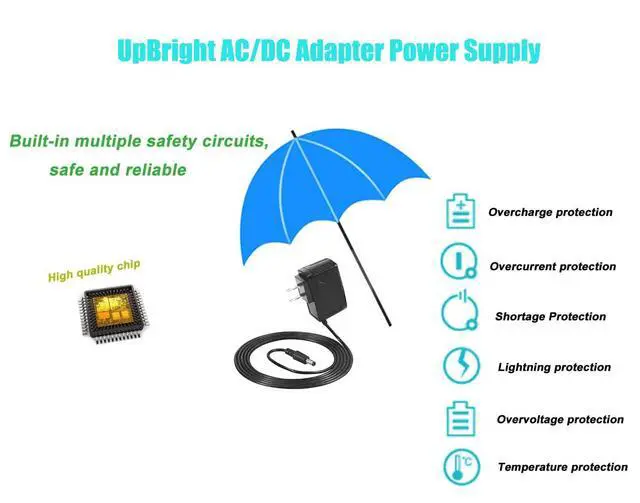 Alt view image 6 of 7 - UpBright 9V AC/DC Adapter Compatible with Sportcraft Smartness 69464 76567 96229-022 79078 78037 78097 78009 78053 78448 Dartboard Halex Dart Board Q2 5400 GT-22 D9300 D480900800U D9-10 Power Supply
