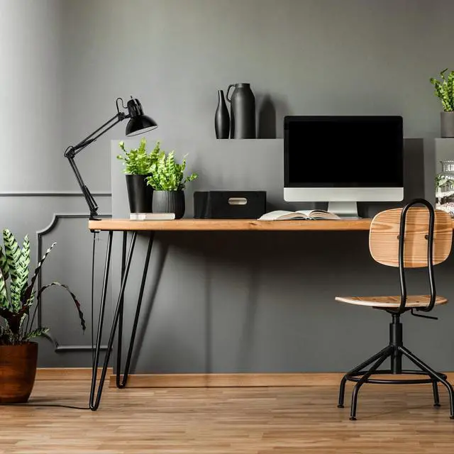 Alt view image 3 of 7 - 56963 31.5" Multi-Joint Desk Lamp with Metal Clamp, Black, On/Off Rotary Switch on Shade, Partially Adjustable Swing Arm, Home Essentials, Reading Light, Office Décor