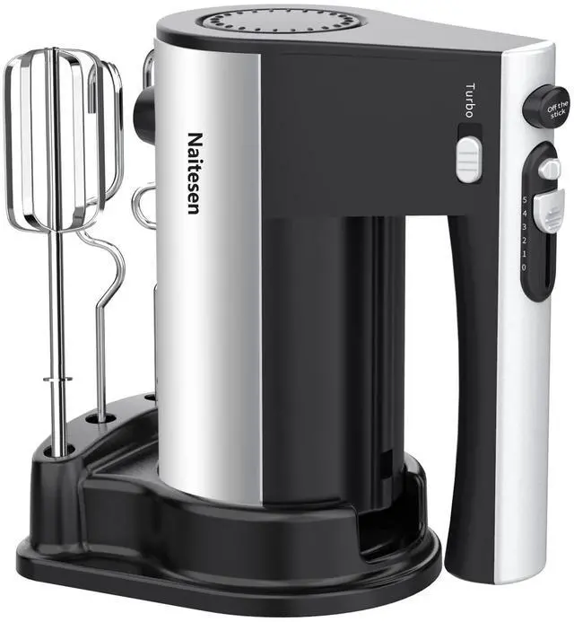 Main image of 600W Electric Hand Mixer Kitchen Handheld Mixer 10 Speed Powerful with Turbo for Baking Cake Lightweight & Personal Electric Mixer with Egg Baking Beaters Dough Hooks, Whipping Mixing Cookies