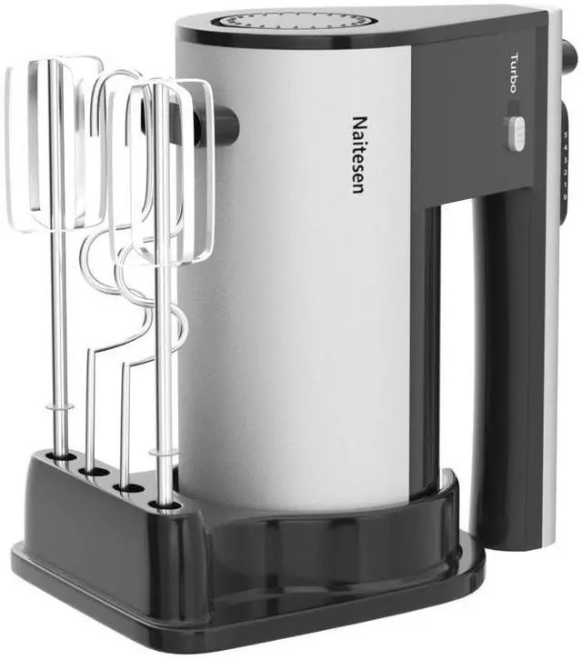 Alt view image 4 of 7 - 600W Electric Hand Mixer Kitchen Handheld Mixer 10 Speed Powerful with Turbo for Baking Cake Lightweight & Personal Electric Mixer with Egg Baking Beaters Dough Hooks, Whipping Mixing Cookies