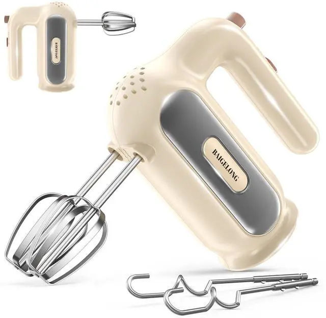 Main image of Hand Mixer Electric, 5-Speed Small Handheld Mixer, 2* (Dough Hooks & Beaters) Food Blender, Kitchen Blender for Baking, Cream, Cookies, 304 Dishwasher Safe