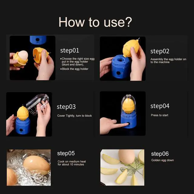 Alt view image 5 of 7 - SQRMINI Electric Egg Spinner, Eggs Yolk White Mixer, Egg Whisk Kitchen Gadgets, Portable/Rechargeable Mix Egg in Shell Golden Egg Maker