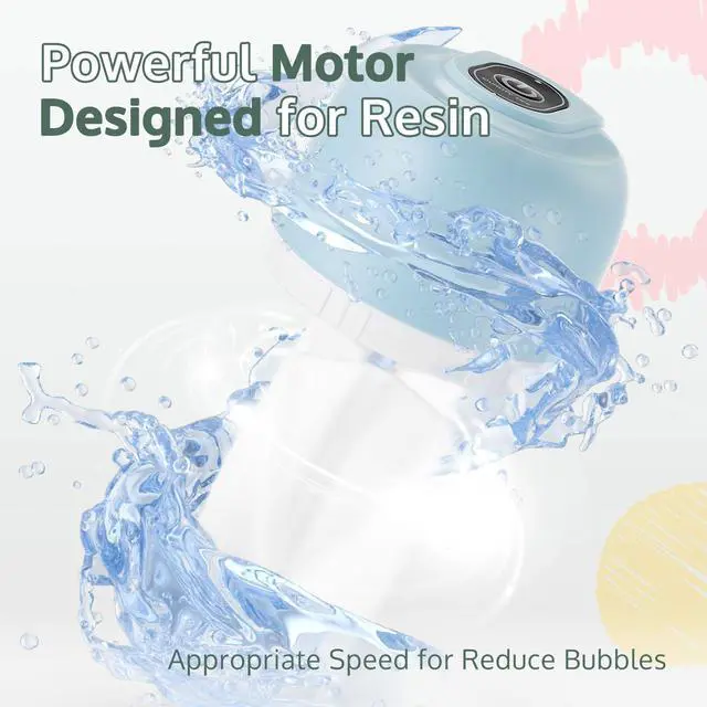 Alt view image 3 of 7 - Auto Resin Mixer, Rechargeable Epoxy Mixer for Save Your Wrist, Epoxy Resin Stirrer for Resin Molds, Silicone Molds and Supplies, DIY Crafts with Measuring Cups (Mixer & Cup*10)