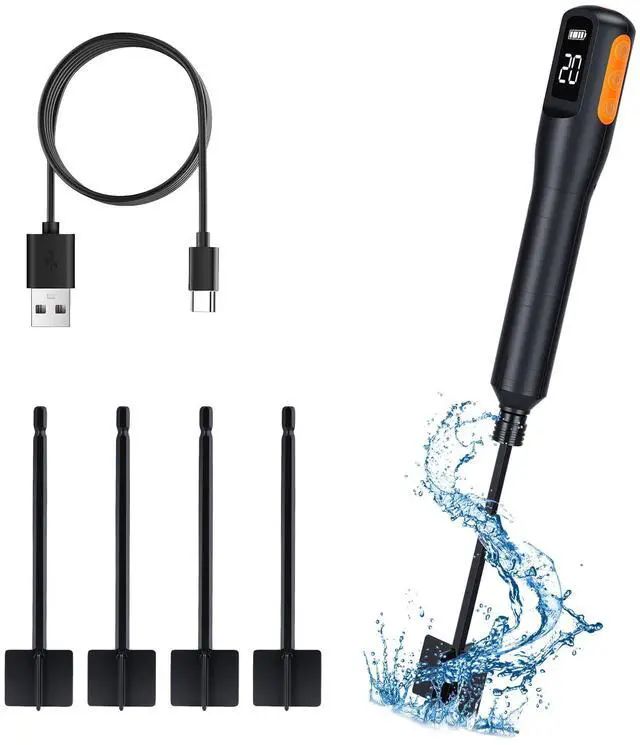 Main image of Keway Resin Mixer, 3 Speeds Epoxy Resin Supplies Electric - Smart Timer Mode Free Your Hands Minimize Bubbles, Epoxy Resin Mixing Tools with 4 Paddles for DIY Crafts, Jewelry Making, Paint, Silicone