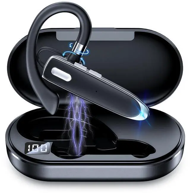 Main image of MOZC Bluetooth Headset Single Ear Business Earbuds, Bluetooth 6.1 Wireless Headphones with Mic,Earbuds with 800mAh Charging Case,100H Standby Time Bluetooth Earpiece,Earphones for Work,Trucker,Office