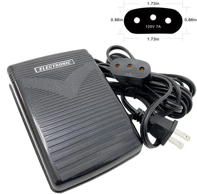 Alt view image 2 of 4 - HimaPro Foot Control Pedal and Power Cord for Domestic and Imported Sewing Machines - Variable Speed Control (PFW-196131)