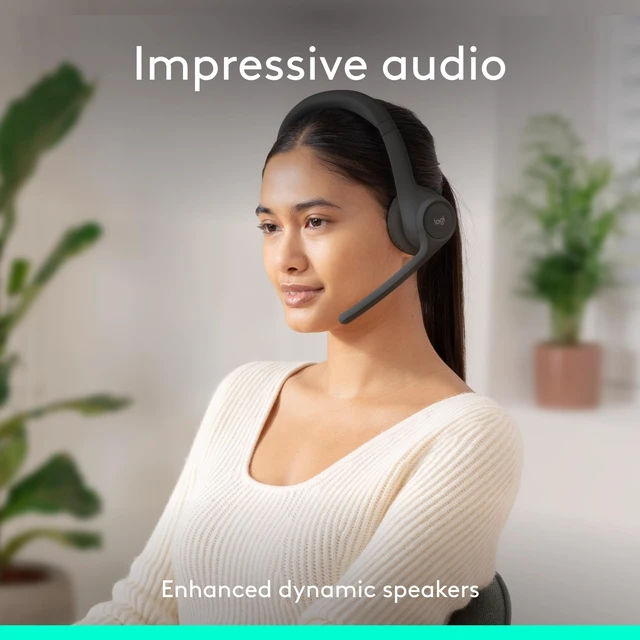 Alt view image 3 of 7 - Zone 301 Wireless Bluetooth Headset - Graphite | Noise-canceling microphone, compatible with Windows, Mac, Chrome, Linux, iOS, iPadOS, Android