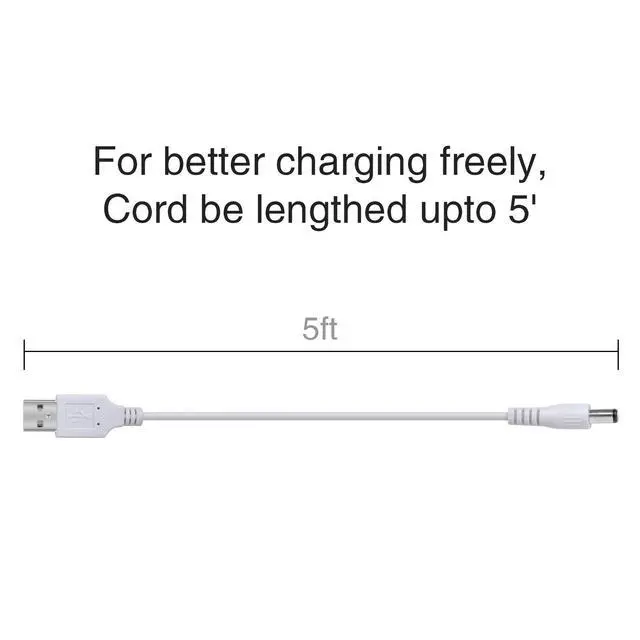 Alt view image 4 of 7 - Kulannder Wii Remote Battery Charger(Free USB Wall Charger+Lengthened Cord) Dual Charging Station Dock with Two Rechargeable Capacity Increased Batteries for Wii U Game Remote Controller (White)