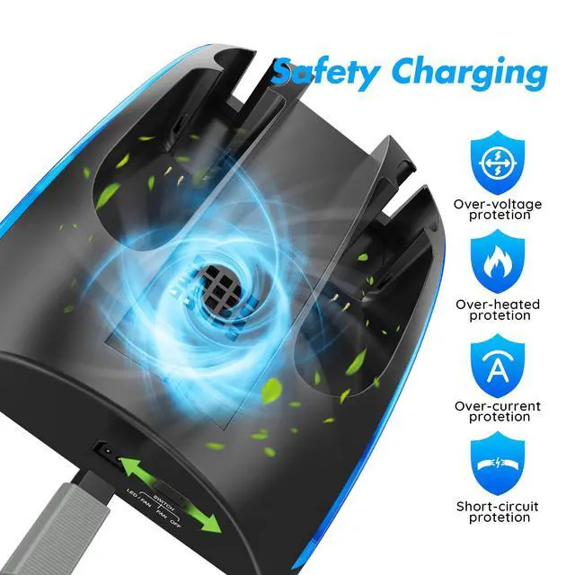 Alt view image 5 of 7 - KEKUCULL Game Organizer Station for Wii Remote Charger, Charging Dock Station for Controller, Wii Stand with 2 Pcs Rechargeable Battery for Wii Console Nunchuk Game Accessories Kit Storage