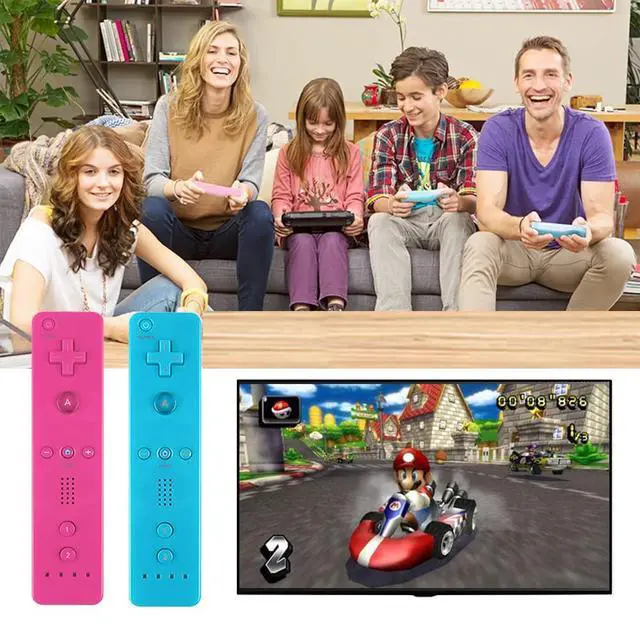 Alt view image 6 of 7 - Tevodo Wii Remote Controller, 2 Packs Upgrade Wireless Controller Compatible with Wii Wii U(blue and pink)