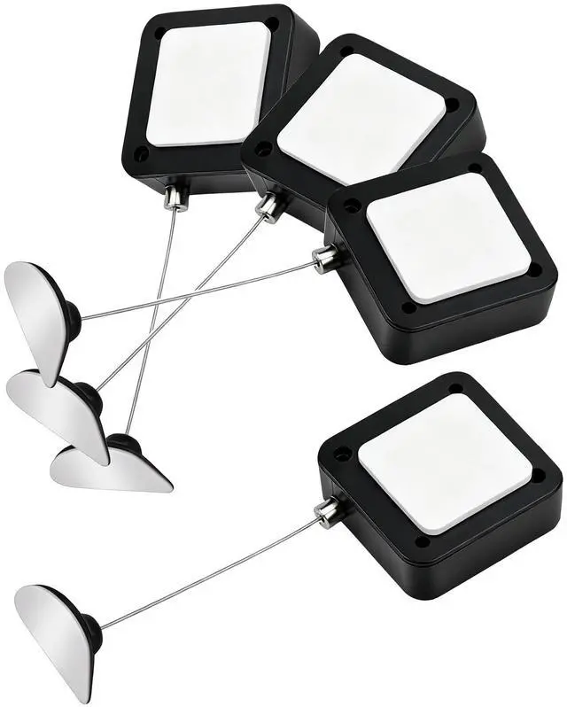 Main image of 6.5ft Retractable Remote Control Tether, Remote Control Cable Tether Lock - Upgraded Leash with Adjustable Lock Strap for TV Remotes, Game Controllers, Tablets (4 Pack)