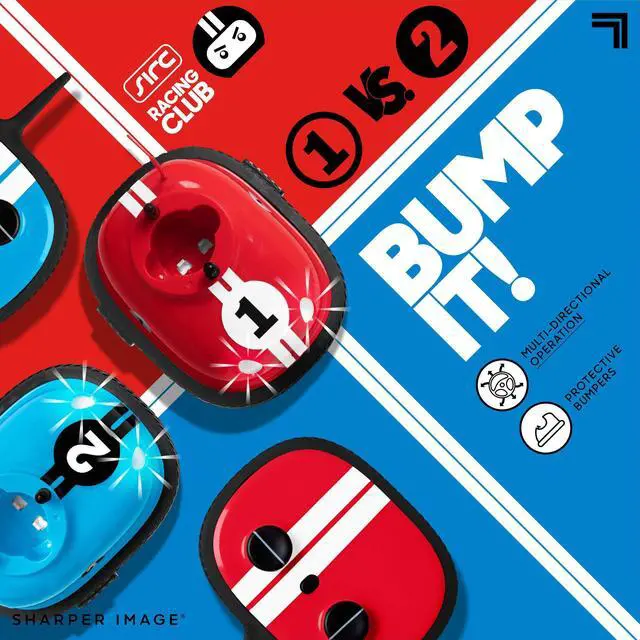 Alt view image 3 of 7 - Sharper Image Road Rage Remote Control Cars, Mini RC Speed Ejector Bumper Cars, 2 Player Head to Head Battle Game with Ejecting Drivers, Sounds & Lights, Fun Indoor Kids Toys for Ages 6 and Up