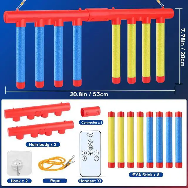 Alt view image 2 of 7 - ATG Reflex Sticks Challenge Game Remote Control, 3 Speed Modes, Solo/Dual Play Hand-Eye Coordination & Reaction Training Toy Drop Sticks Game for Kids & Adults