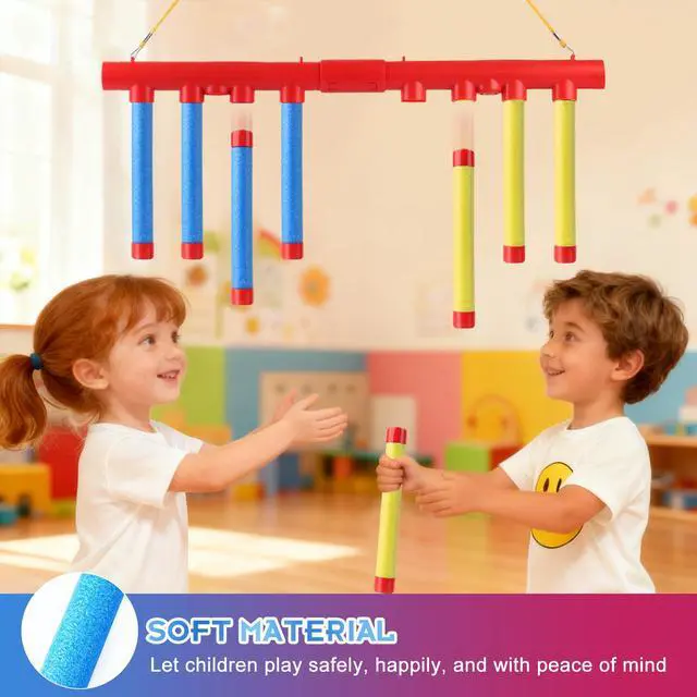 Alt view image 6 of 7 - ATG Reflex Sticks Challenge Game Remote Control, 3 Speed Modes, Solo/Dual Play Hand-Eye Coordination & Reaction Training Toy Drop Sticks Game for Kids & Adults