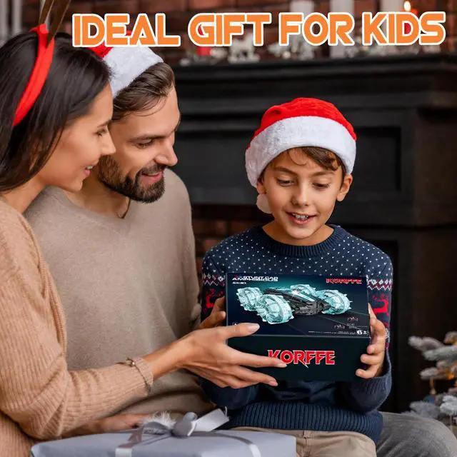 Alt view image 7 of 7 - Korffe Remote Control Car, Amphibious RC Cars Toys for Ages 5-7, 4WD RC Boat, Waterproof 360° Rotating RC Monster Truck Stunt Car, Christmas Birthday Gifts Toys for Ages 8-13, Water Beach Pool Toy