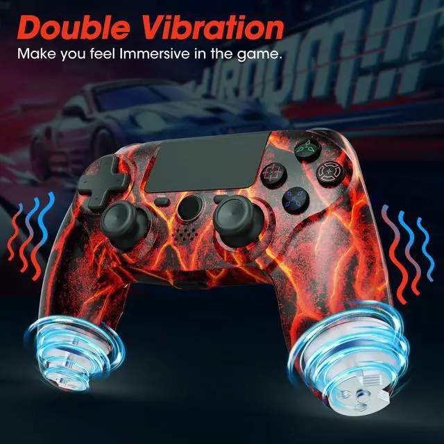 Alt view image 5 of 7 - citnh Wireless Controller for PS4,compatible with ps4/slim/pro and windows pc 6-Axis Gyro/Multi Touch Pad/3.5mm Audio Jack/800mAh Battery and Speaker (red)