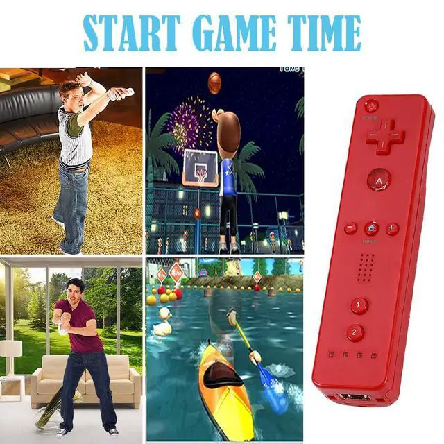 Alt view image 5 of 7 - Wii Remote Controller, 2 Packs Upgrade Wireless Controller Compatible with Wii Wii U Console(Deep blue and red)