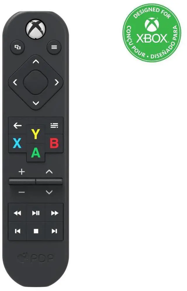 Main image of PDP Solis Xbox Gaming Media Remote Control for TV - Fully Licensed by Microsoft for Xbox Series X|S, Xbox One, Solar Powered Rechargeable Battery, Compact Navigation Toggle, Black