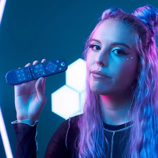 Alt view image 5 of 7 - PDP Solis Xbox Gaming Media Remote Control for TV - Fully Licensed by Microsoft for Xbox Series X|S, Xbox One, Solar Powered Rechargeable Battery, Compact Navigation Toggle, Black