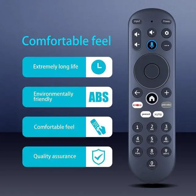 Alt view image 3 of 7 - ZWP Replacement Voice Remote Control Compatible for Xumo Smart TV, for Element 4K UHD HDR Xumo TV E500AC43C E500AC50C E500AC55C E500AC65C E500AC43C E500AC50C E500AC55C E500AC65C