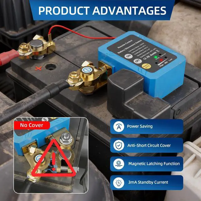 Alt view image 3 of 6 - RVBOATPAT 12V 240A Remote Battery Disconnect Switch Kill Switch Automatic Power Shut Off Switch Remote Control Switch for Auto Car Truck Boat