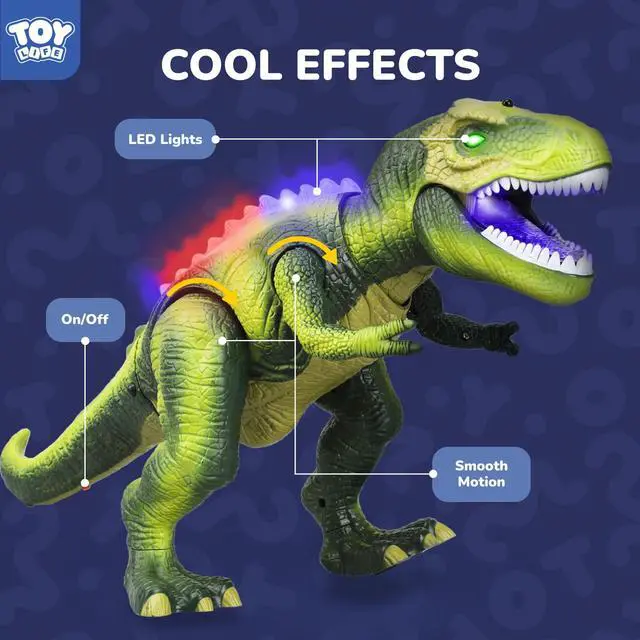 Alt view image 3 of 7 - STEAM Life Remote Control Dinosaur Toys,Robot Walking & Dancing Dinosaur with Light and Realistic Roaring Sound, Electronic Steam Toy, Birthday Gift for Kids