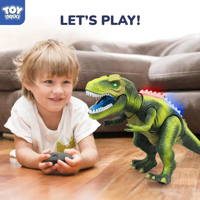 Alt view image 6 of 7 - STEAM Life Remote Control Dinosaur Toys,Robot Walking & Dancing Dinosaur with Light and Realistic Roaring Sound, Electronic Steam Toy, Birthday Gift for Kids