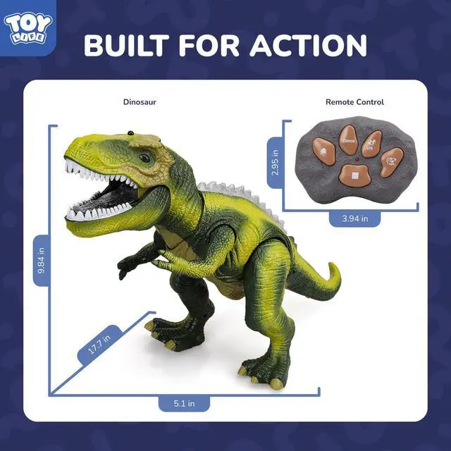 Alt view image 5 of 7 - STEAM Life Remote Control Dinosaur Toys,Robot Walking & Dancing Dinosaur with Light and Realistic Roaring Sound, Electronic Steam Toy, Birthday Gift for Kids