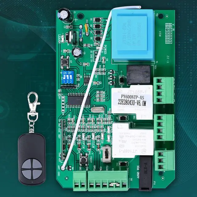 Alt view image 2 of 7 - CO-Z AC Sliding Gate Opener Circuit Board, Sliding Gate Motor and Accessories Main Electronic Control Board, Replacement Gate Operator Logic Board, and Included 433.92MHz Remote Control