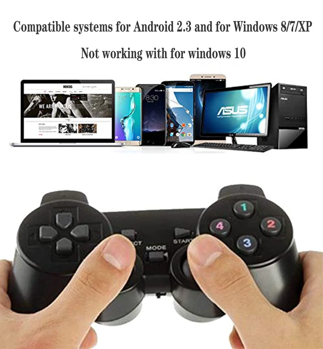 Alt view image 4 of 7 - C-Zone 2.4GHz USB Twins Wireless game Controller Gamepad Joystick With WIN98/2000/X/2003VISTA/WIN7 SYSTEM TV Box
