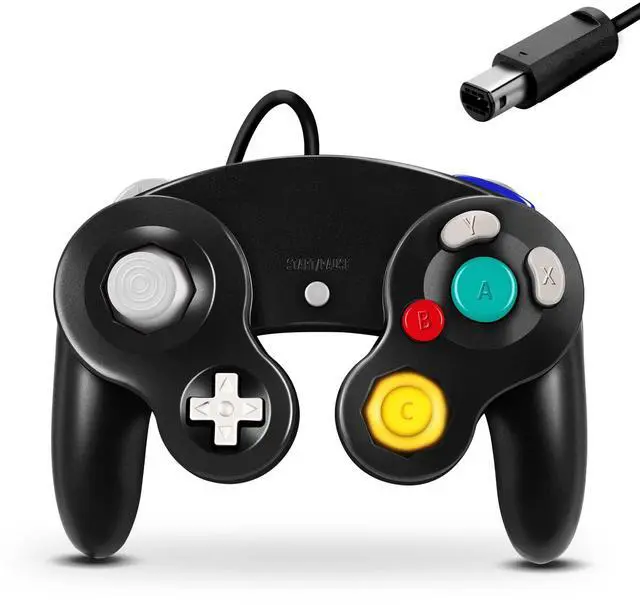 Main image of FIOTOK Gamecube Controller, Classic Wired Controller for Wii Nintendo Gamecube (Black)