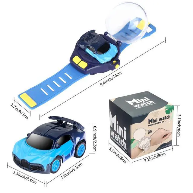 Alt view image 3 of 6 - Tomatong Remote Control Car Watch Toys with LED Light,2.4 GHz Mini Racing Cars Wrist Toy for Kids,RC Small Car Interactive Outdoor Game Christmas Halloween Birthday Gifts,Blue