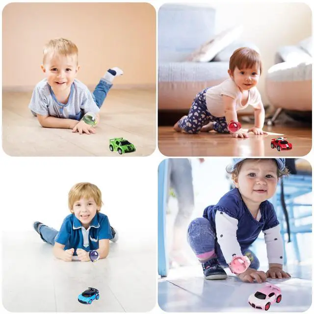 Alt view image 4 of 6 - Tomatong Remote Control Car Watch Toys with LED Light,2.4 GHz Mini Racing Cars Wrist Toy for Kids,RC Small Car Interactive Outdoor Game Christmas Halloween Birthday Gifts,Blue