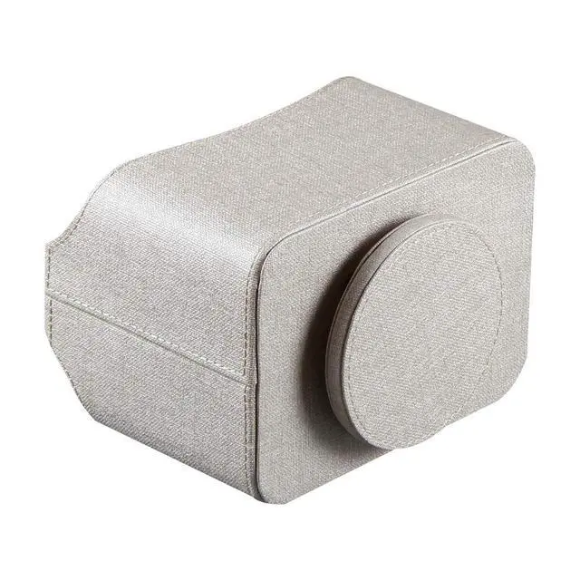 Alt view image 3 of 6 - Arniche PU Leather Remote Control Holder,360 Degree Spinning Desk TV Remote Caddy,Desk Organizers and Accessories,for Controller,Media,Mail,Calculator,Mobile Phone,Pen Storage Holder(Beige)