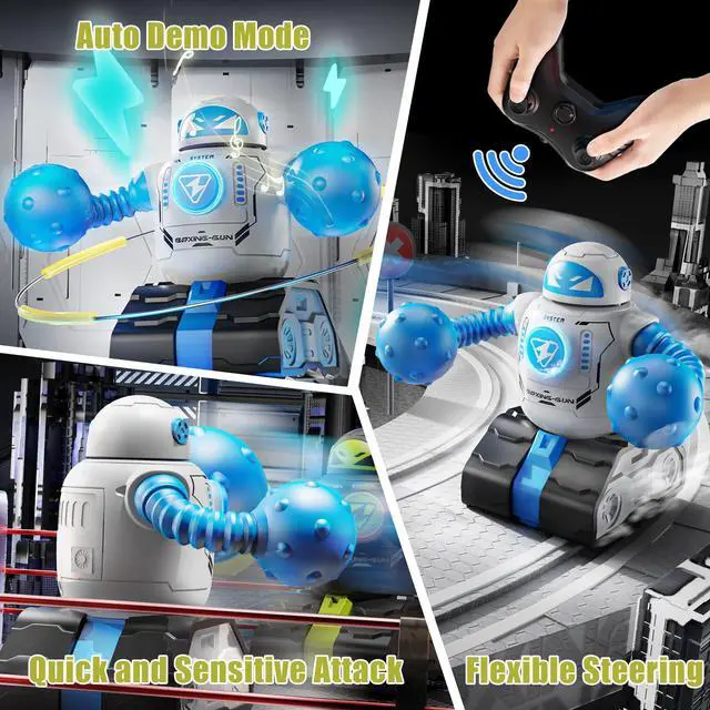 Alt view image 3 of 7 - cxjoigxi Remote Control Fighting Robots Game Set of 2, RC Ejecting Battle Bots Toys with Light & Sound, Fun Electronic Battle Robots Toy, Christmas Birthday Gifts for Kids Boys Age 5 6 7 8 9 10