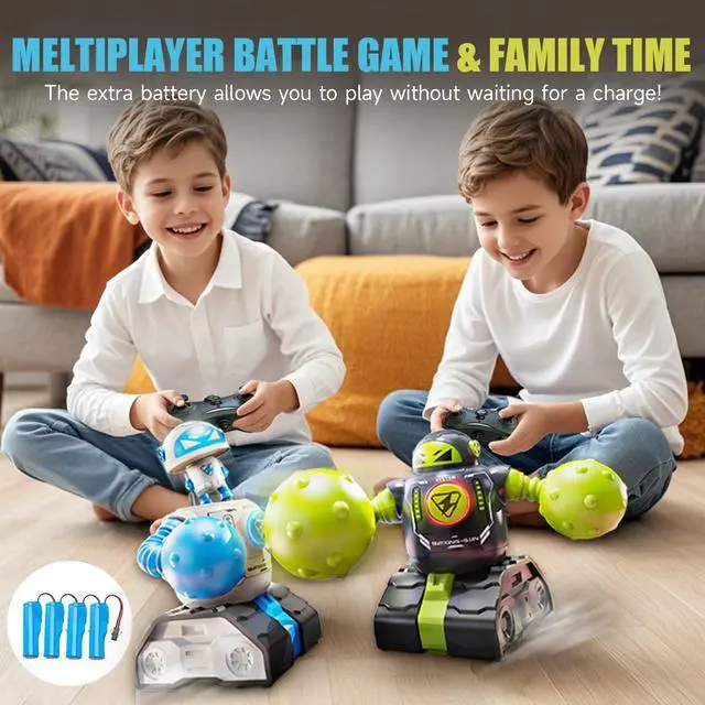 Alt view image 4 of 7 - cxjoigxi Remote Control Fighting Robots Game Set of 2, RC Ejecting Battle Bots Toys with Light & Sound, Fun Electronic Battle Robots Toy, Christmas Birthday Gifts for Kids Boys Age 5 6 7 8 9 10